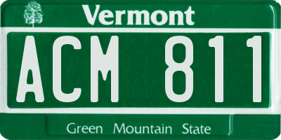 VT license plate ACM811