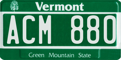 VT license plate ACM880