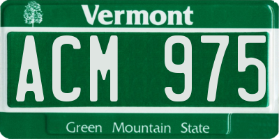 VT license plate ACM975