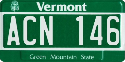 VT license plate ACN146
