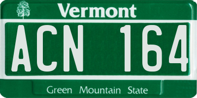 VT license plate ACN164