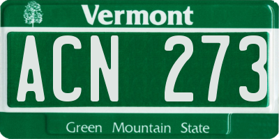 VT license plate ACN273
