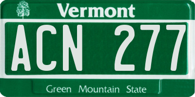 VT license plate ACN277