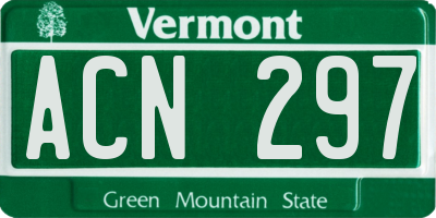 VT license plate ACN297