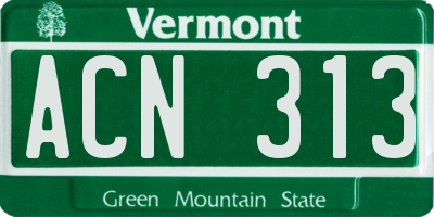 VT license plate ACN313