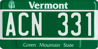 VT license plate ACN331