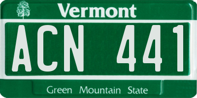 VT license plate ACN441