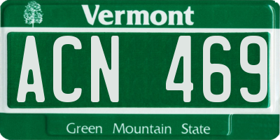 VT license plate ACN469