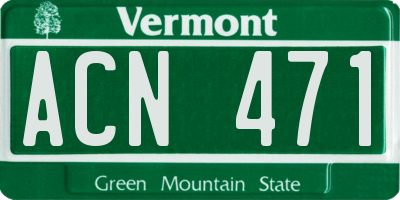 VT license plate ACN471