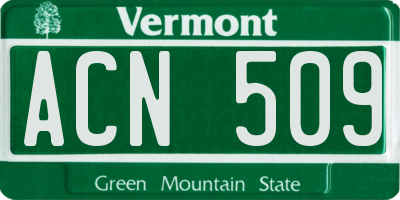 VT license plate ACN509