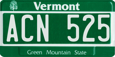 VT license plate ACN525