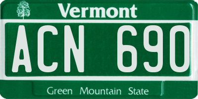 VT license plate ACN690