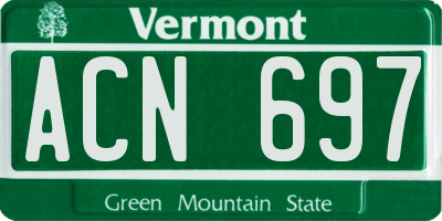 VT license plate ACN697