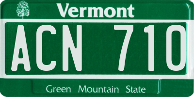 VT license plate ACN710
