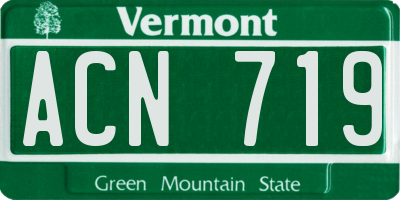 VT license plate ACN719