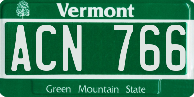 VT license plate ACN766