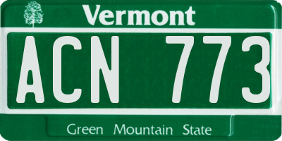 VT license plate ACN773