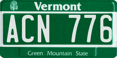 VT license plate ACN776