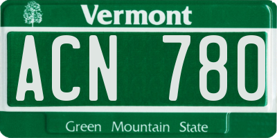 VT license plate ACN780