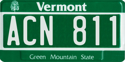 VT license plate ACN811