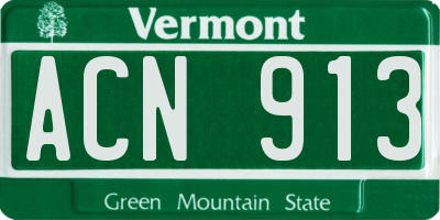 VT license plate ACN913