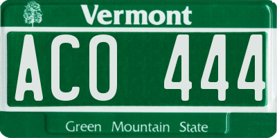 VT license plate ACO444