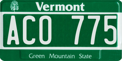 VT license plate ACO775