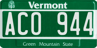 VT license plate ACO944