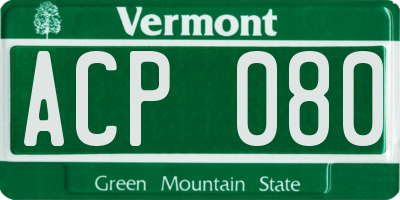 VT license plate ACP080