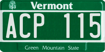 VT license plate ACP115
