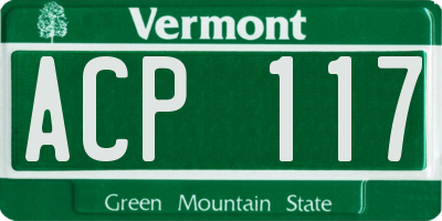 VT license plate ACP117