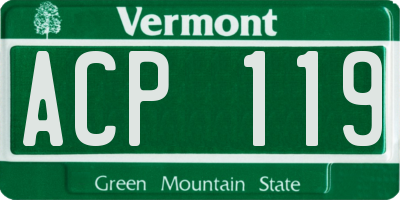 VT license plate ACP119
