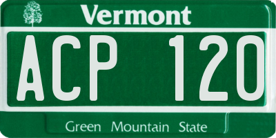 VT license plate ACP120