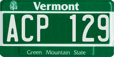 VT license plate ACP129