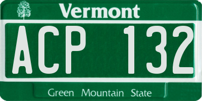 VT license plate ACP132