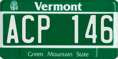VT license plate ACP146