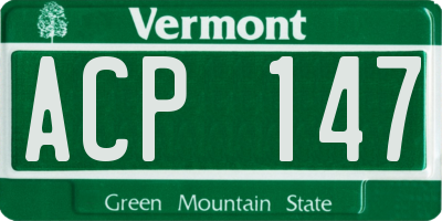 VT license plate ACP147