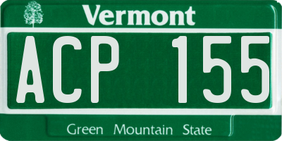 VT license plate ACP155