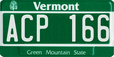 VT license plate ACP166