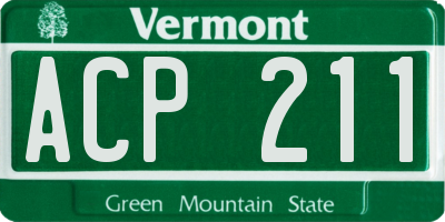 VT license plate ACP211