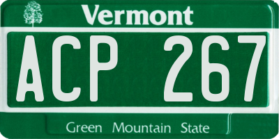 VT license plate ACP267
