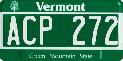 VT license plate ACP272