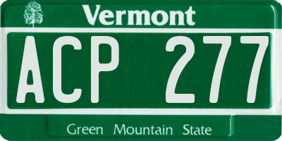 VT license plate ACP277