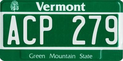 VT license plate ACP279