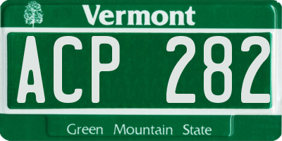 VT license plate ACP282