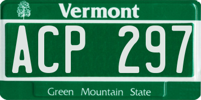 VT license plate ACP297