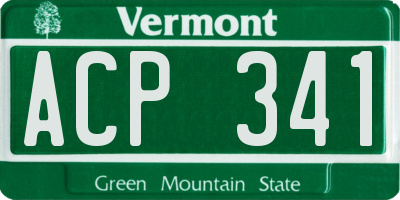 VT license plate ACP341