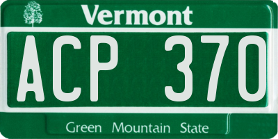 VT license plate ACP370