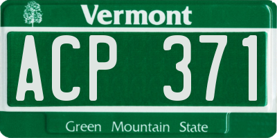 VT license plate ACP371