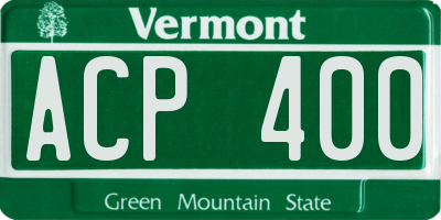 VT license plate ACP400